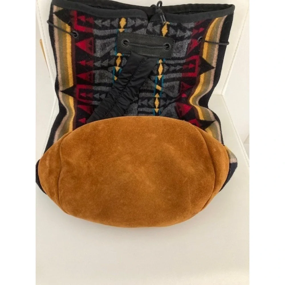 Pendelton Large Sling Hobo Bag Suede and Wool Aztec NWT Rare